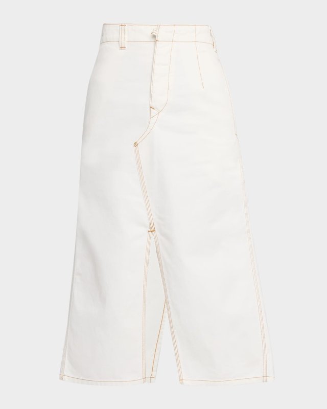 Asymmetric Utility Midi Skirt